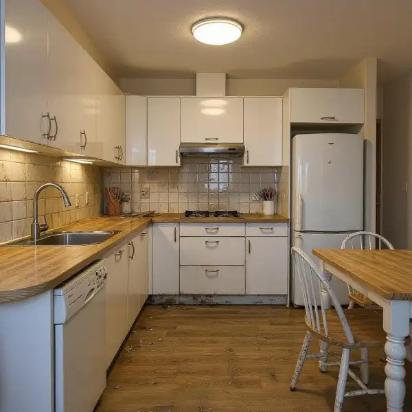 Квартира с усиленной кухонной зоной - до уборки